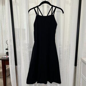 Pact Strappy Little Black Athleisure Dress